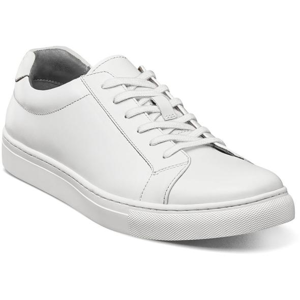 Clearance Shoes | White Lace Up Sneaker | Stacy Adams Wingate