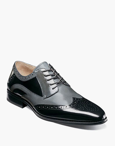 Ivingale Wingtip Oxford in Black/Gray for $$165.00