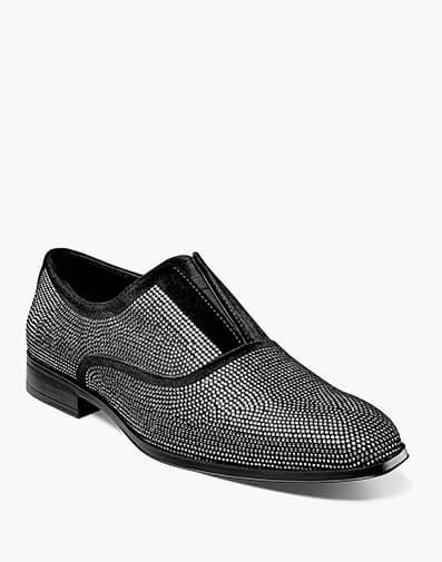 Starleigh Rhinestone Plain Toe Slip On in Black and Silver for $$110.00