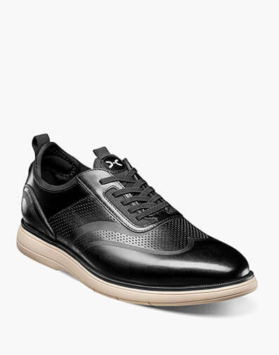 Edgewood Wingtip Elastic Lace Up in Black for $$165.00
