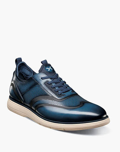 Edgewood Wingtip Elastic Lace Up in Blue for $$165.00