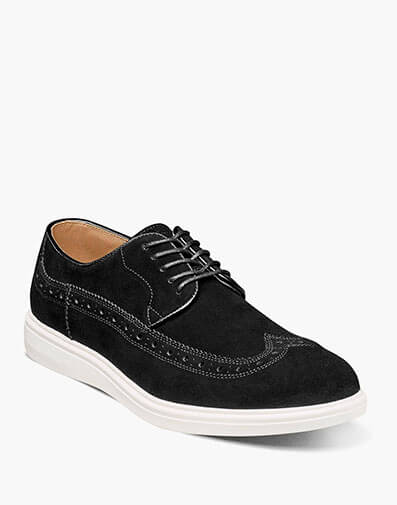 Trudell Wingtip Lace Up in Black Suede for $$125.00