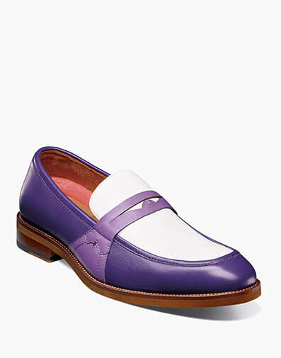 Prichard Moc Toe Penny Slip On in Purple Multi for $$175.00