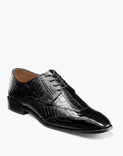 Tristano Modified Bike Toe Oxford in Black for $$140.00