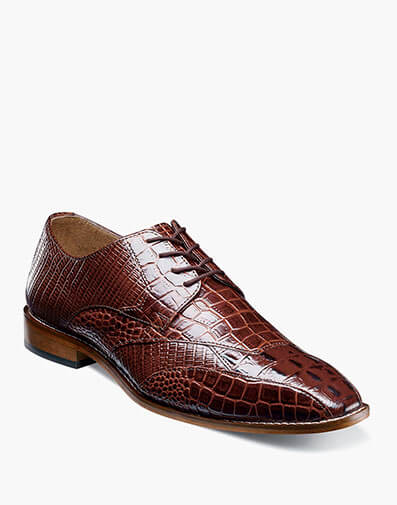 Tristano Modified Bike Toe Oxford in Cognac for $$140.00