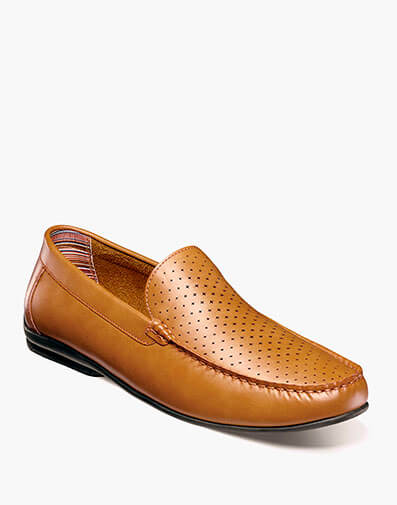 Conroy Moc Toe Perf Slip On Tan