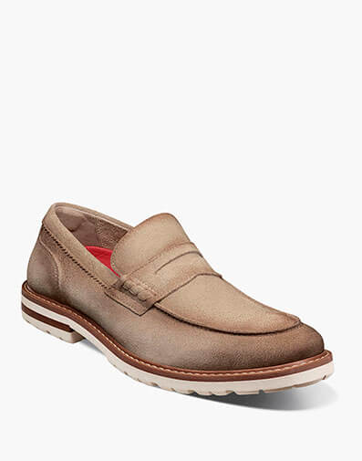 Hopkins Moc Toe Penny Slip On in Sand for $$150.00