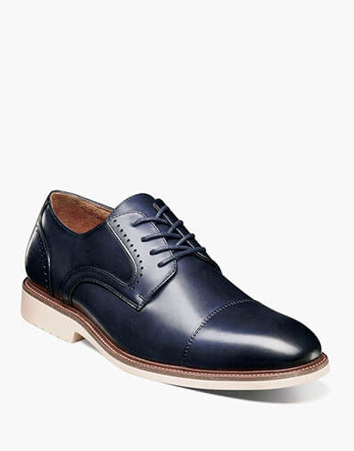 Wesbridge Cap Toe Oxford in Navy for $$160.00