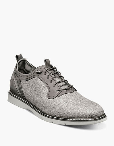 Scanlan Plain Toe Elastic Lace Up Gray Multi