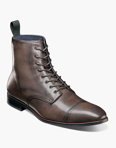 Henry Cap Toe Lace Up Boot in Gray for $$200.00