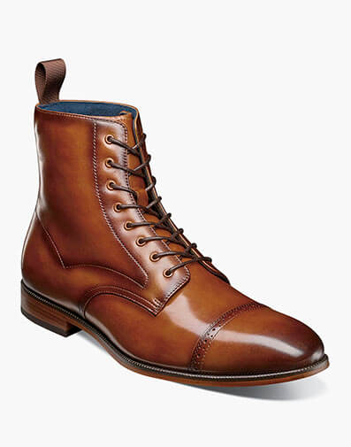 Henry Cap Toe Lace Up Boot in Tan for $$200.00