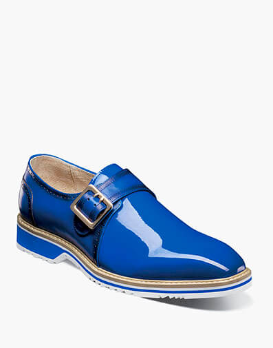 Bartram Plain Toe Monk Strap Blue